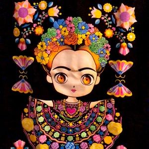 black  t-shirts frida kahlo   size medium